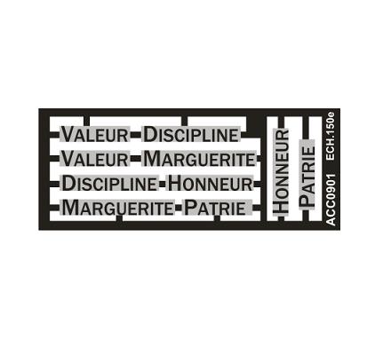 Plaques Honneur Patrie Valeur Discipline pour navire au 150e