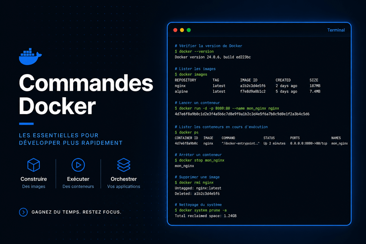 commandes pour lancer docker