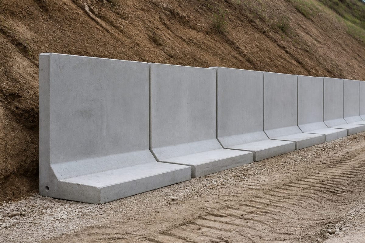 Mur en L béton: principe, choix, pose et drainage